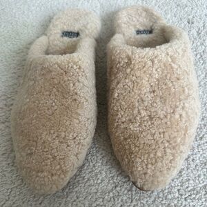 Women’s Eileen Fisher Shaggy Shearling Mules